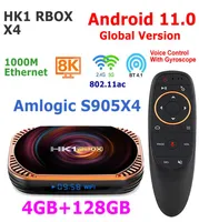 Android TV BOX Android11 Amlogic S905X4 Quad Core 4G 128G HK1 RBOX X4 Smart TVBOX 5G Dual WIFI 1000M LAN 8K Video Media Player3447755