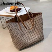 Evening Bags 2 Pcs set Luxury Designer High Capacity Tote Handbag For Women 2023 Trends Brand Striped Shopper Shoulder Shopping Bag