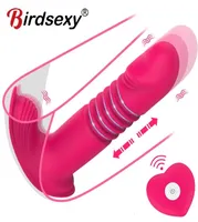 Sex Toy Massager Telescopic Vibrators Wearable Butterfly Heating Dildo Panties Vibrator g Spot Stimulator Wireless Remote Control 5967902