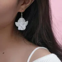 Dangle Earrings Fashion Cute Cupid Angel Pendant Drop Earring Vintage Punk Jewelry For Cool Women Girl Friendship Gifts 2023