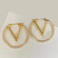 Fashion large gold Hoop Huggie earrings for women party wedding lovers gift jewelry engagement NRJ6739026