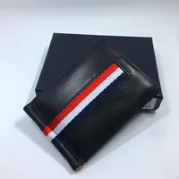 Genuine Leather Credit Card Holder Wallet Classic Black Designer Money Clip Wallet 2020 New Arrivals Mens Purses ID Card Case Drop2699