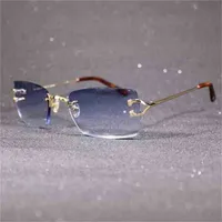 Designer Men's and Women's Beach Couple Sunglasses 20% Off Rimless for Men Women Glasses Frame with Colorful Lenses Classic Eyewear Trendy Gafas De SolKajia