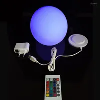 Table Lamps Diameter 15cm D5.9inch Waterproof IP68 Swimming Pool RGB LED Round Ball For Christmas Decoration 1pc
