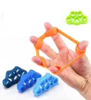 Decompression Toy Silicone Finger Gripper Strength Trainer Resistance Band Hand Grip Wrist Yoga Stretcher Fingers Expander Exercis4979771