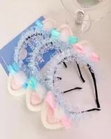 Lovely Cat Ear Headbands With Bowknot Masquerade Halloween Cat Ears Headwear Lolita Cosplay For Girl Costume Party Hair Accessorie9228896