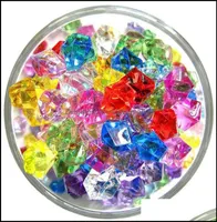 Acrylic Plastic Lucite Loose Beads Jewelry 200PcsSet Colorf Aquarium Acrylic Stones Crystal Ice Cubes Decor Vase Filler Pebble 7316881