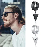 Hoop Earrings 1-2 Pairs Stylish Triangular Cone Huggie For Men Women Rock Punk Stainless Steel Geometric Ear Gift Jewelry