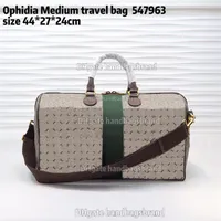 Top Quality New Men Duffle Bag Women Travel Bags Hand Luggage Travel Bags Men Leather Handbags Large CrossBody Bags Totes 44cm218n