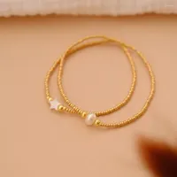 Strand Go2boho Miyuki Dainty Delica Beaded Bracelet Jewelry For Women Natural Pearl Star Charm Bracelets 18K Gold Color Beads Pulseras