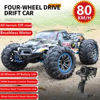 80 km/h 4WD Brushless Motor Remote Control Buggy 200m Metal Hydraulic stötdämpare ALLT-TERRAIN Off-road RC Racing Car Model Toy Toy