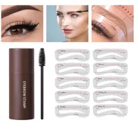 Ibcccndc Eyebrow Stamp Kits Shaping Makeup Waterproof Brow Powder Natrual Eye Eyebrows Stick Hair Line Contour Brown Black 3 Color1877205