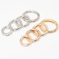 Bag Parts Accessories 10Pcs Metal Purse Buckles 20252833mm Spring O Ring Round Carabiner Snap Hook Keyring Clasp DIY Jewelry 230325