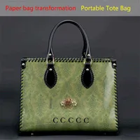Paper bag transformation portableonthego tote material accessoriesDIY modification tools gift portable Bag 220125281g