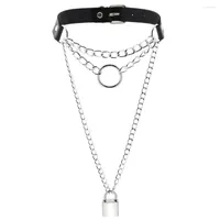 Choker Gothic PU Leather Necklace For Women Men Girls Boys - Punk Rock Pendant Halloween Party Costume