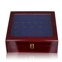 New arrival jewelry 27 Holes 30 holes Wooden Box Championship Ring Display Case Wooden Boxs For Ring3287