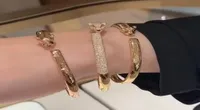 Panthere series bangle 18 K gold never fade official replica jewelry top quality luxury brand bangles classic style ladies bracele3194874
