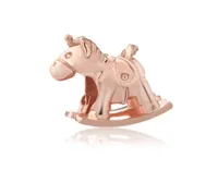Fits Pandora Bracelets 30pcs Rose Gold Unicorn Charms Beads Silver Charms Bead For Women Diy European Necklace Jewelry7569305