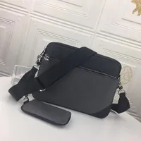 High Quality Designer TRIO Messenger Bag Eclipse Reverse Canvas Mens Crossbody 3 Piece Set Fashion Leather Man Shoulder Bags With 261f