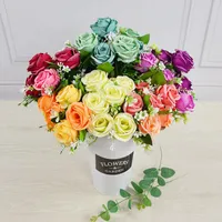 Decorative Flowers & Wreaths 2023 Beautiful Rose Peony Artificial Silk Flower Small Bouquet At Home Party Spring Wedding Decoration Fake