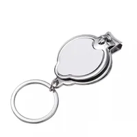 Sublimation Blanks Blank Nail Clipper Mtifunctional Metal Bottle Opener Keychains Aluminum Heat Transfer Keychain Dhnw7