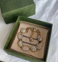 Vintage Tiger Chain Bracelets INS Fashion Letters Bangles Classy Diamond Shinning Bracelet Luxury Link Chains Bangle6476480