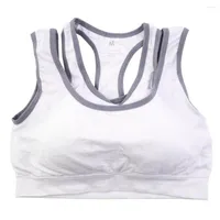 Yoga Outfit Sport Bras Women Tops Shockproof Bra Fitness Seamless Nylon Wire Free Double Layer No Pressure Sexy Large Size