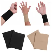 Fingerless Gloves Unisex Compression Wrist Sleeves Spandex Sweatband WristBand Sports Yoga Sweat Absorb Arm Towel Band Bracers Wrap