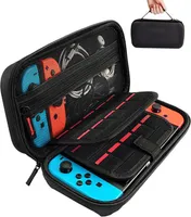 Nintend Switch için Siyah Depolama Çantası Nintendos Anahtar Konsolu El Taşıma Kılıfı 19 Oyun Kartı Tutucuları Nintendoswitch9268184