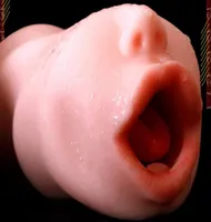 sex toy massager Deep Throat Blowjob Male Masturbator Artificial Realistic Mouth Soft Teeth Tongue Oral Sex Men Masturbation Cup P5536413