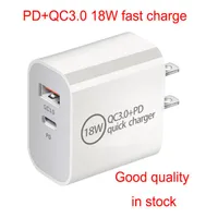 18W PD Type C Quick Charger QC30 USB Dual Port Power Adapter High Quality for iPhone 13 Pro Max for Samsung S10 S20 Smartphone1767787