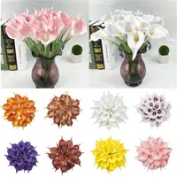 Decorative Flowers Home Decor Artificiing Flower 10pcs Party Art Wedding PU Real Touch Artificial Calla Lily