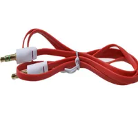 35mm Audio Cable Cord Car Aux Cable Flat Noodle 1m 3FT Male to Male for mobile phone5873989