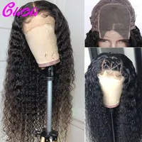 Deep Curly Lace Front Wig 13x4 Brazilian Human Hair Wigs 4x4 Closure Pre Plucked For Black Women 150% Remy