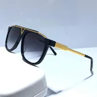 MASCOT 0937 sunglasses Popular Retro Vintage unisex style Z0936E Shiny Gold Summer Laser Gold Plated Come With box287o