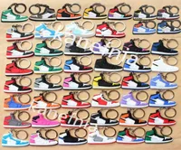 Whole Designer Mini Silicone Sneaker Keychain Men Women Kids Key Ring Gift Shoes Keychains Handbag Chain Basketball Shoe Key H5622635