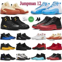 Jumpman 12s Basketball Shoes 12 Mens Utility Reverse Flu Game Shoe Dark University Blue Cherry Master Trainers Outdoor Sports Walking Sneakers Size Eur 40-47 Jordon
