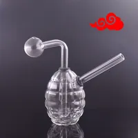 Wholesale Creative mini Clear mini Glass Oil Burner Pipe Water dab rig Bong Smoking accessory Ash Catcher