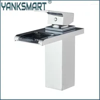 Bathroom Sink Faucets Basin Faucet Waterfall Spout  Cold Water Tap Bath Kitchen Wash Single Handle Mixers &Taps