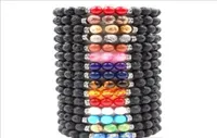 New bracele Lava Rock Stone Beads Bracelet Chakra Charm Natural Stone Essential Oil Diffuser Beads Chain Forwomen Men Fashion Craf5135685