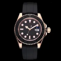 High Quality Men Fashion Design Watch YM Stainless Steel Mens Automatic Movement Mechanical Watches Sapphire Crystal Glass Rubber 287A