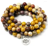 Strand Natural Mookaite Energy Beads Bracelet Women Men Lotus Buddha OM Tree Charm Necklace Pendant Handmade Jewelry