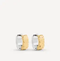 Luxury brand designer high quality gold and silver double color Hoop Earrings women039s party wedding couple gift jewelry 925 s9005321