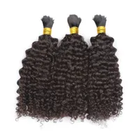 Bulk Human Hair for Braiding Mongolian Afro Kinky Curly Bulk Hair Extensions No Attachment Whole Factory2737