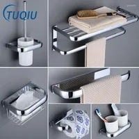 Bath Accessory Set Tuqiu Bathroom Accessories ChromeTowel Rack Shelf Paper Holder Towel Toilet Brush Hardware