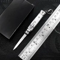New 4 75 Inch Mini Automatic Knife Mirror Blade 3 Colors Resin Handle Key Portable defense knife outdoor edc multi-function cutter255v