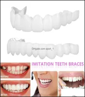 iced out Grillz Body Jewelry JewelryupperLower Cosmetic Denture Polyethylene Grills Fake Tooth Er Simation Teeth Whitening Dental1437367