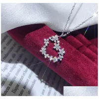 Jewelry Choucong Brand Unique Heart Pendant Handmade Luxury 925 Sterling Sier Pave White Sapphire Cz Diamond Party Women Clavicle Ne Dh8O3