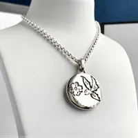 designer necklace 925 Silver high quality blind for Love Flower Necklace men's and women's round-shaped Pendant Fashion Necklaces