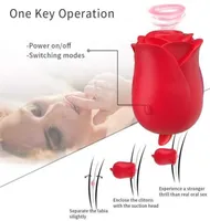 Sex Toy Massager Female Clitoris Sucking Vibrator Rose Shape Tongue Licking Nipple Anal Stimulator Fast Orgasm Women Masturbator L9436216